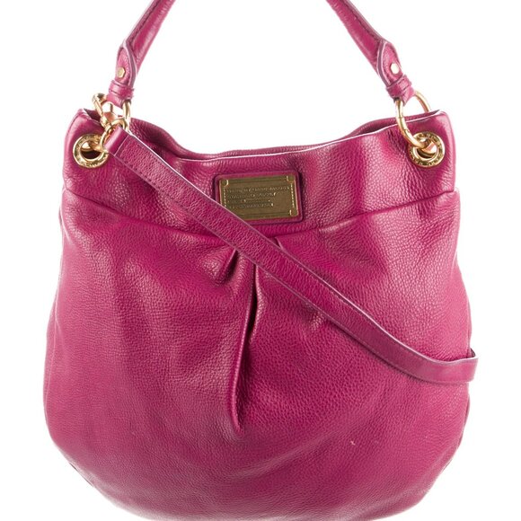 Marc Jacobs Handbags - Vintage Y2K Marc Jacobs Raspberry Hillier Leather Hobo Bag